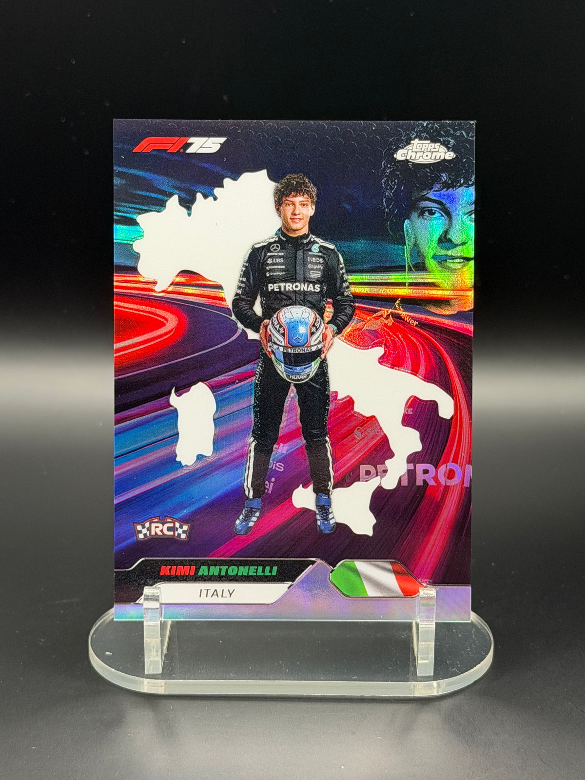 2025 Topps Chrome F1 Neon Nations Complete Set NN1-NN9 Kimi Antonelli Verstappen Piastri - Photo 6