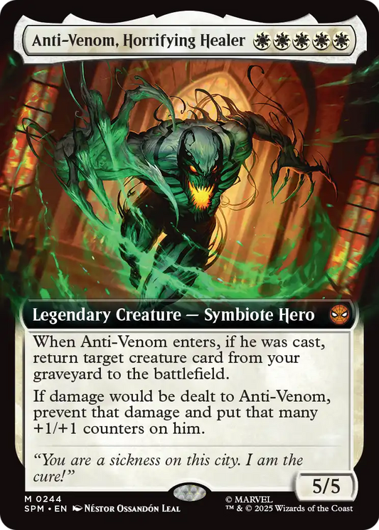 Anti-Venom, Horrifying Healer extended art card, Marvel's Spider-Man 244