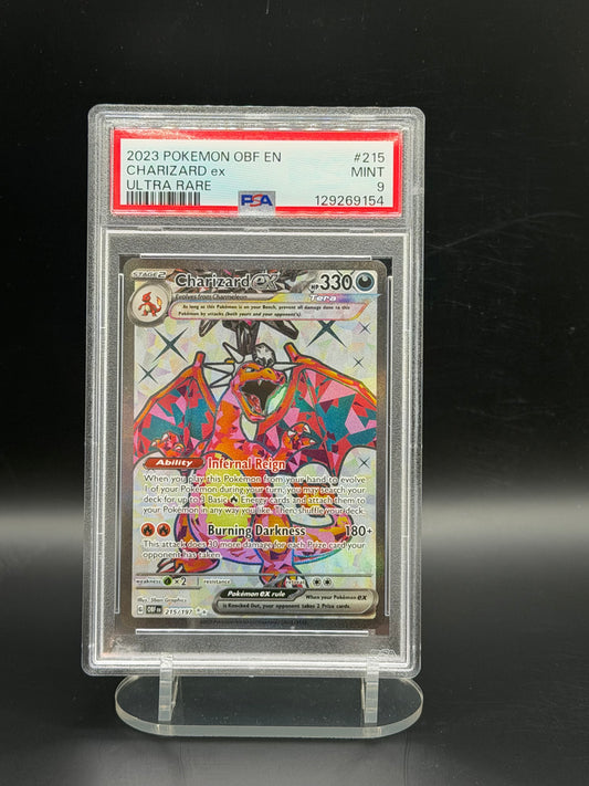PSA 9 Charizard ex 215/197 - Obsidian Flames (Ultra Rare)