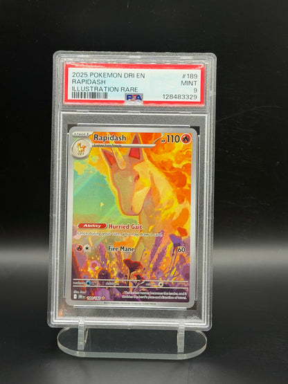 PSA 9 Rapidash 189/182 - Destined Rivals (Illustration Rare)