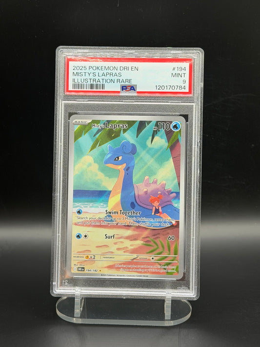 PSA 9 Misty's Lapras 194/182 - Destined Rivals (Illustration Rare)