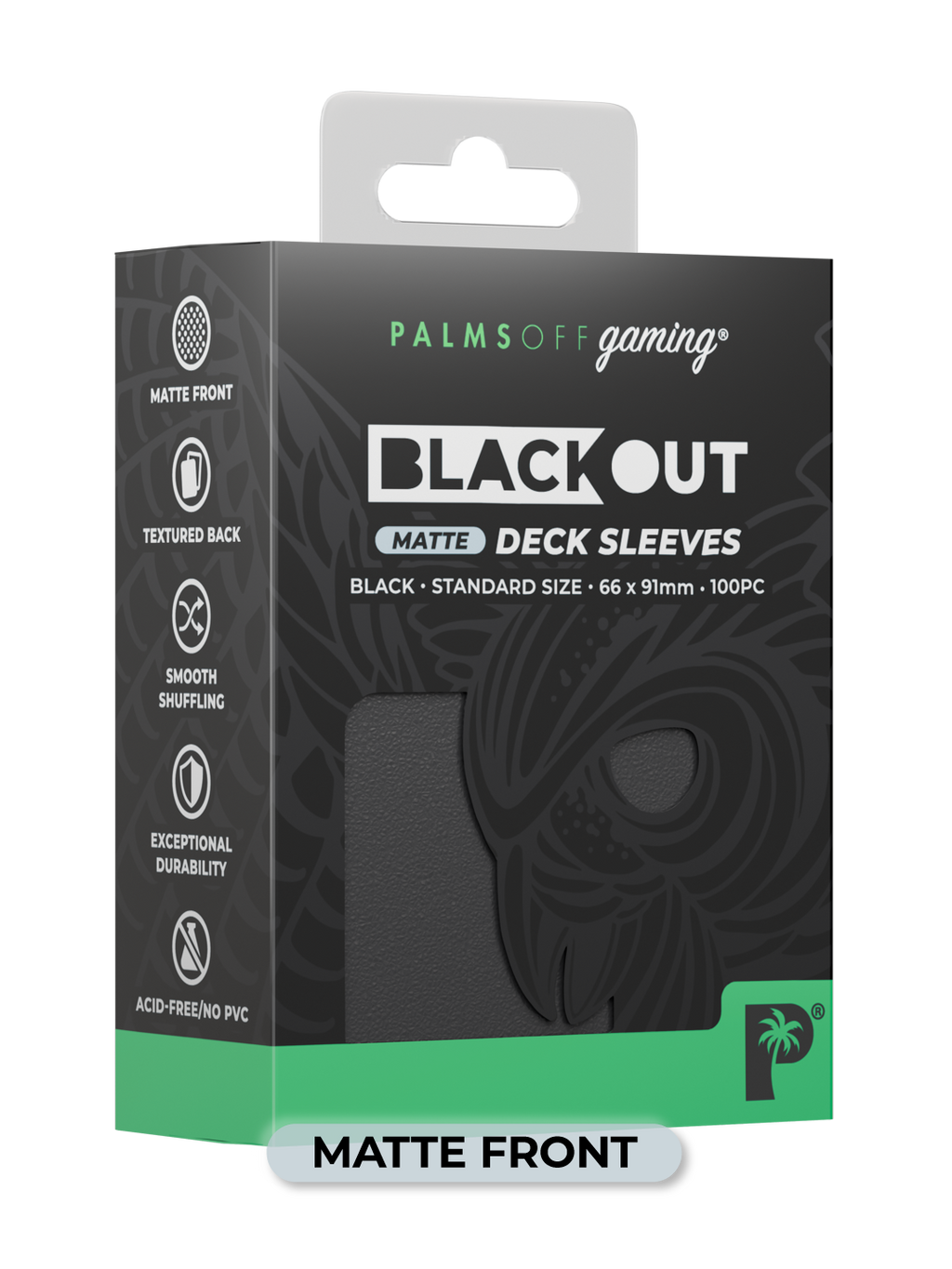 Blackout Deck Sleeves - Standard Size - Black - Matte