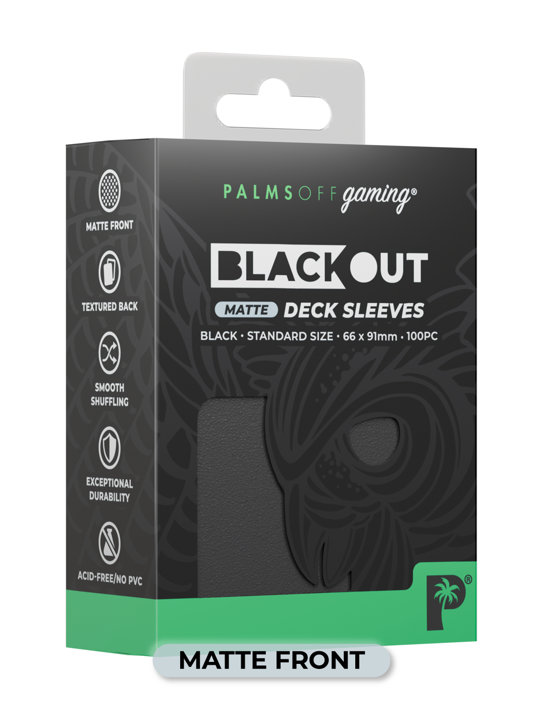 Blackout Deck Sleeves - Standard Size - Black - Matte - Photo 1