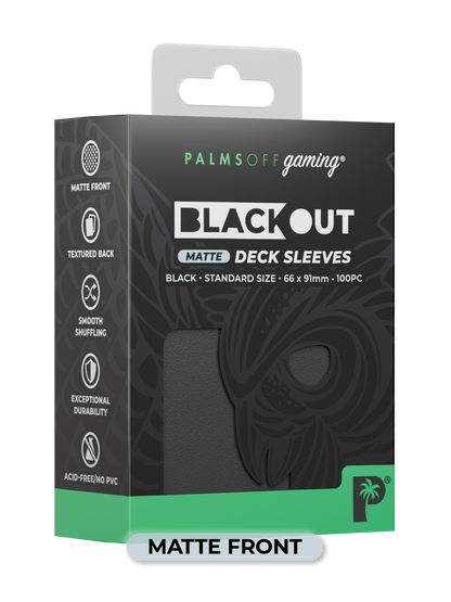 Blackout Deck Sleeves - Standard Size - Black - Matte - Photo 1