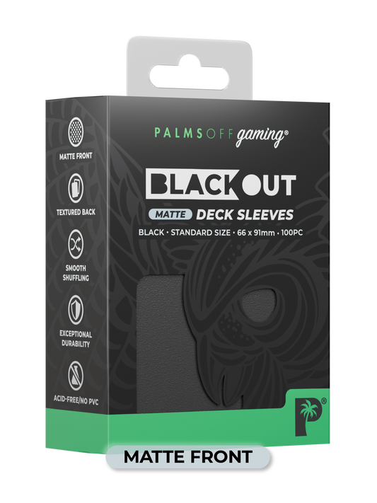 Blackout Deck Sleeves - Standard Size - Black - Matte