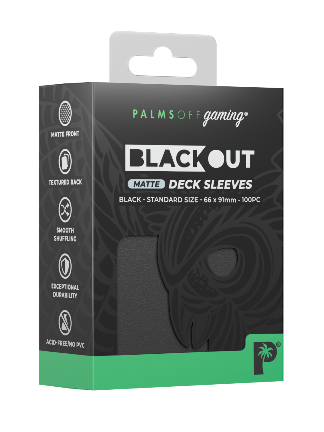 Blackout Deck Sleeves - Standard Size - Black - Matte - Photo 2