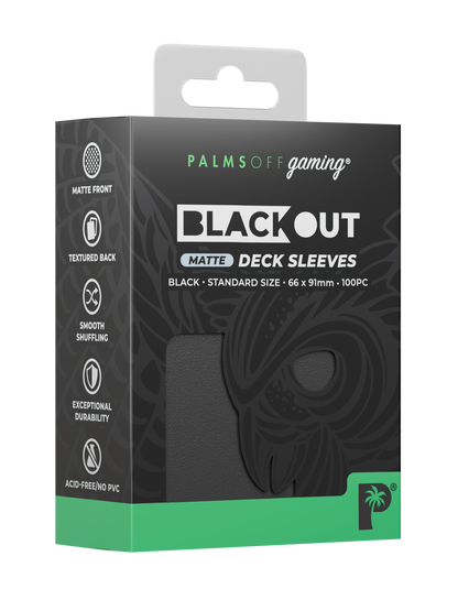 Blackout Deck Sleeves - Standard Size - Black - Matte - Photo 2