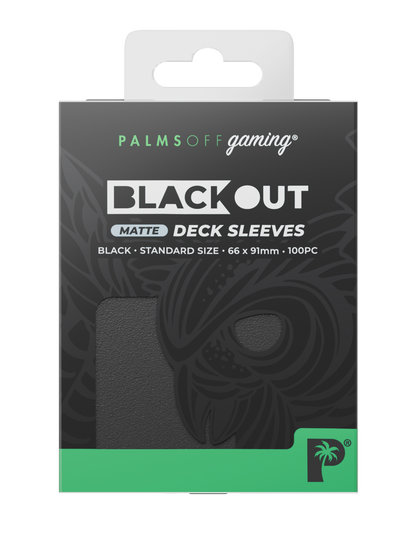 Blackout Deck Sleeves - Standard Size - Black - Matte - Photo 3