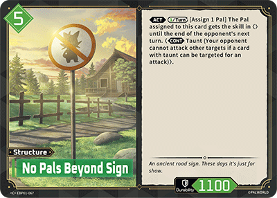 EBP01-067 No Pals Beyond Sign
