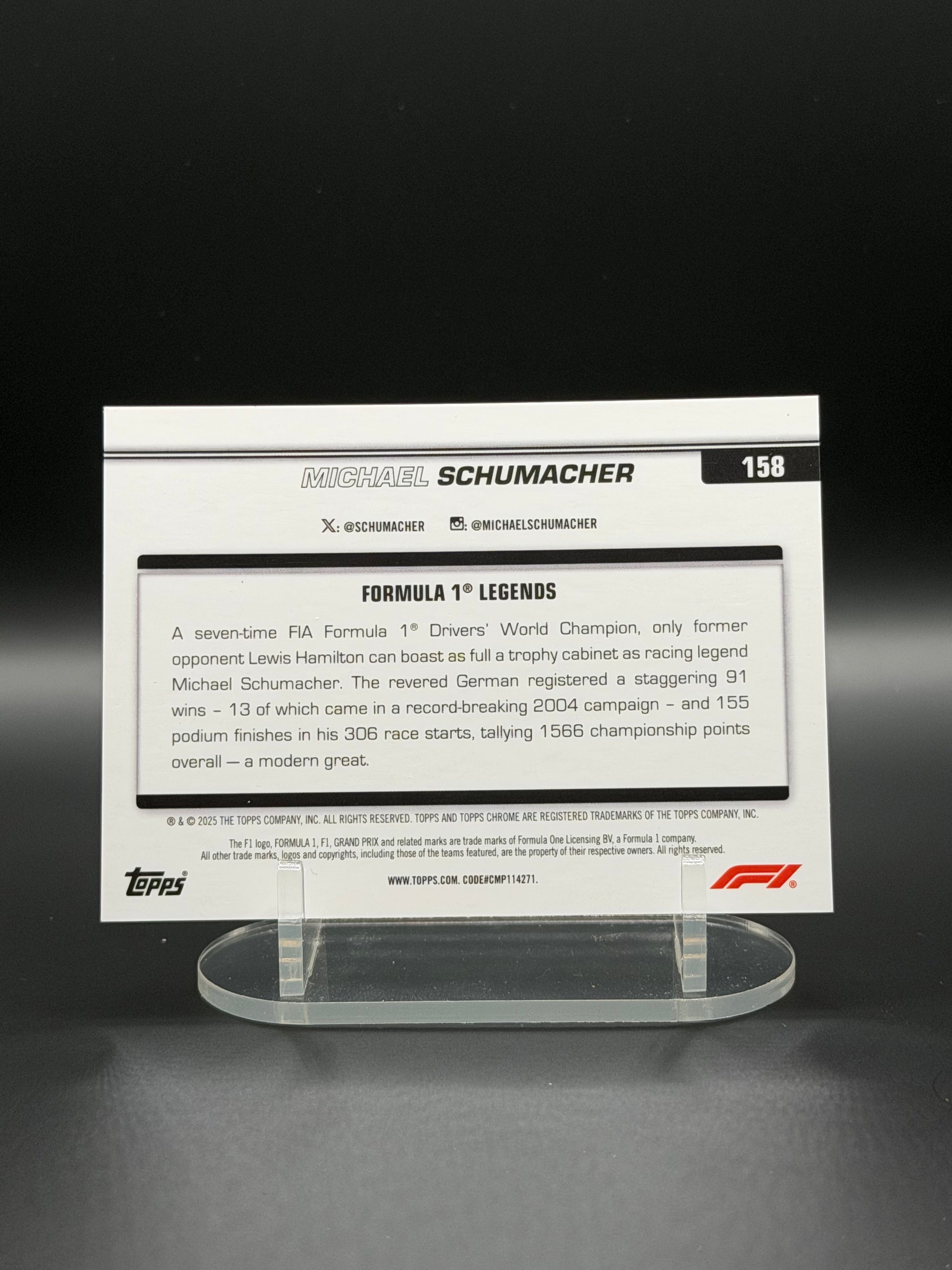 F1 - Michael Schumacher 4/5 - Red Raywave - 2025 Topps Chrome F1 - Photo 2