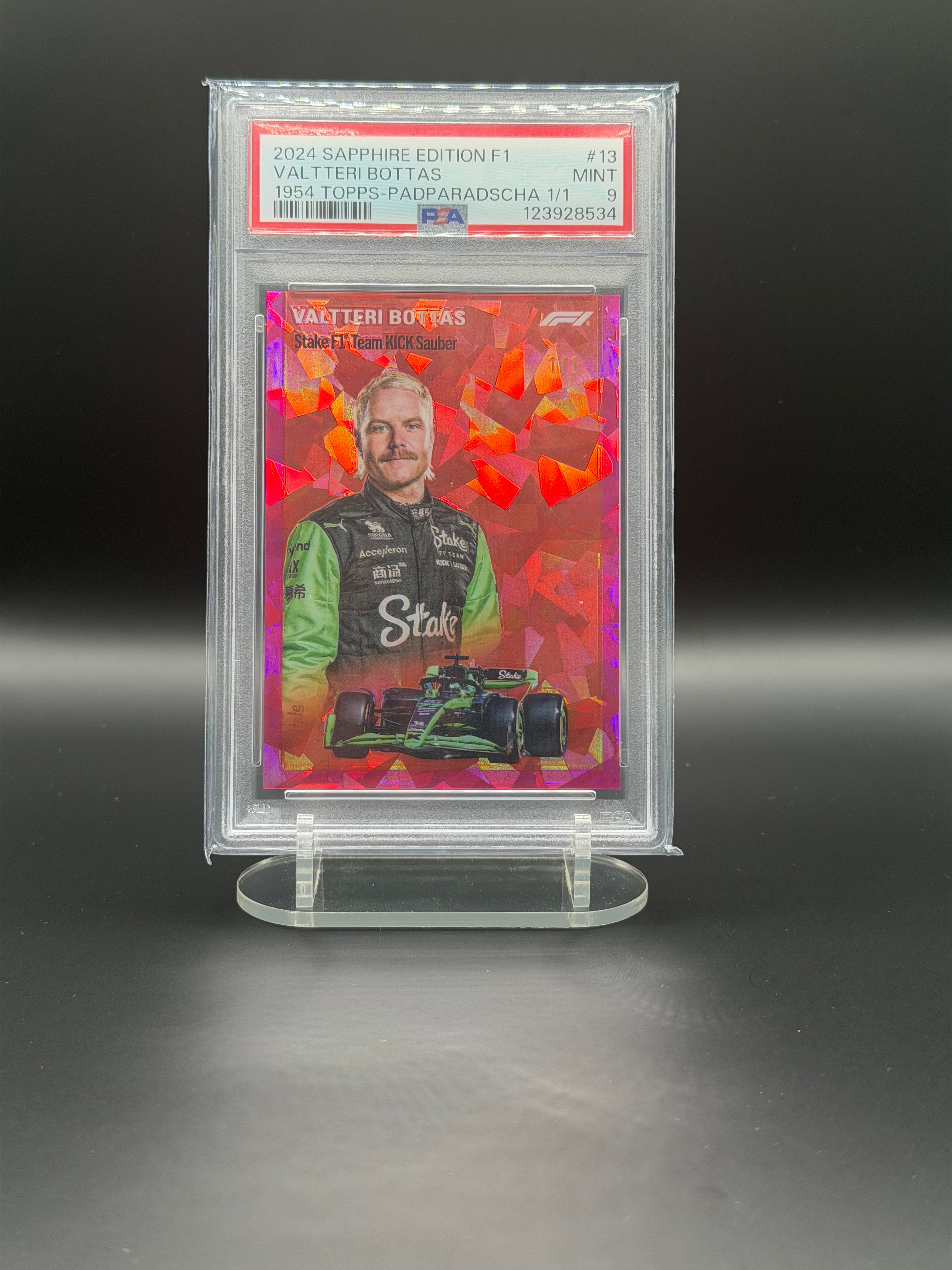 F1 - Valterri Bottas 1/1 - Padparadscha - PSA 9