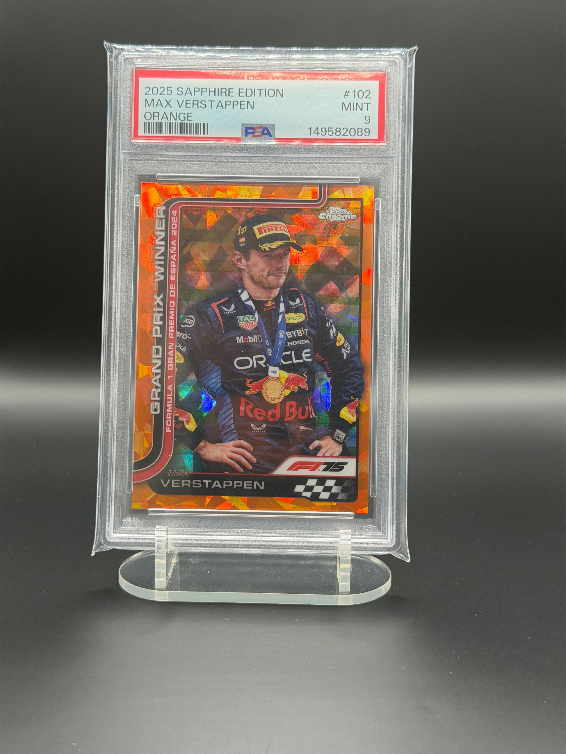 F1 - Max Verstappen /25 - Sapphire Orange - PSA 9 - Photo 1