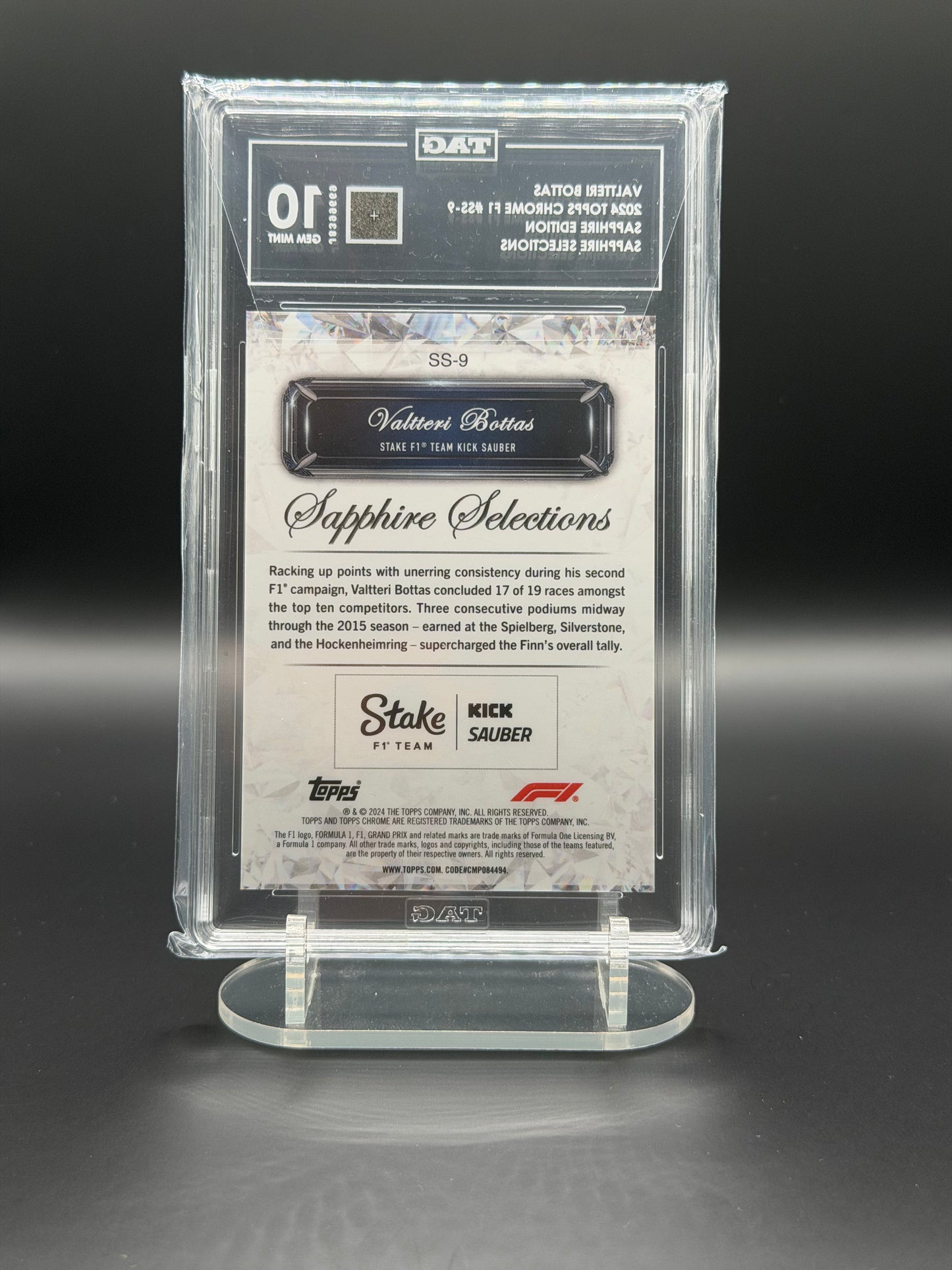 F1 - Valtteri Bottas - Sapphire Selections - TAG 10 - Photo 2