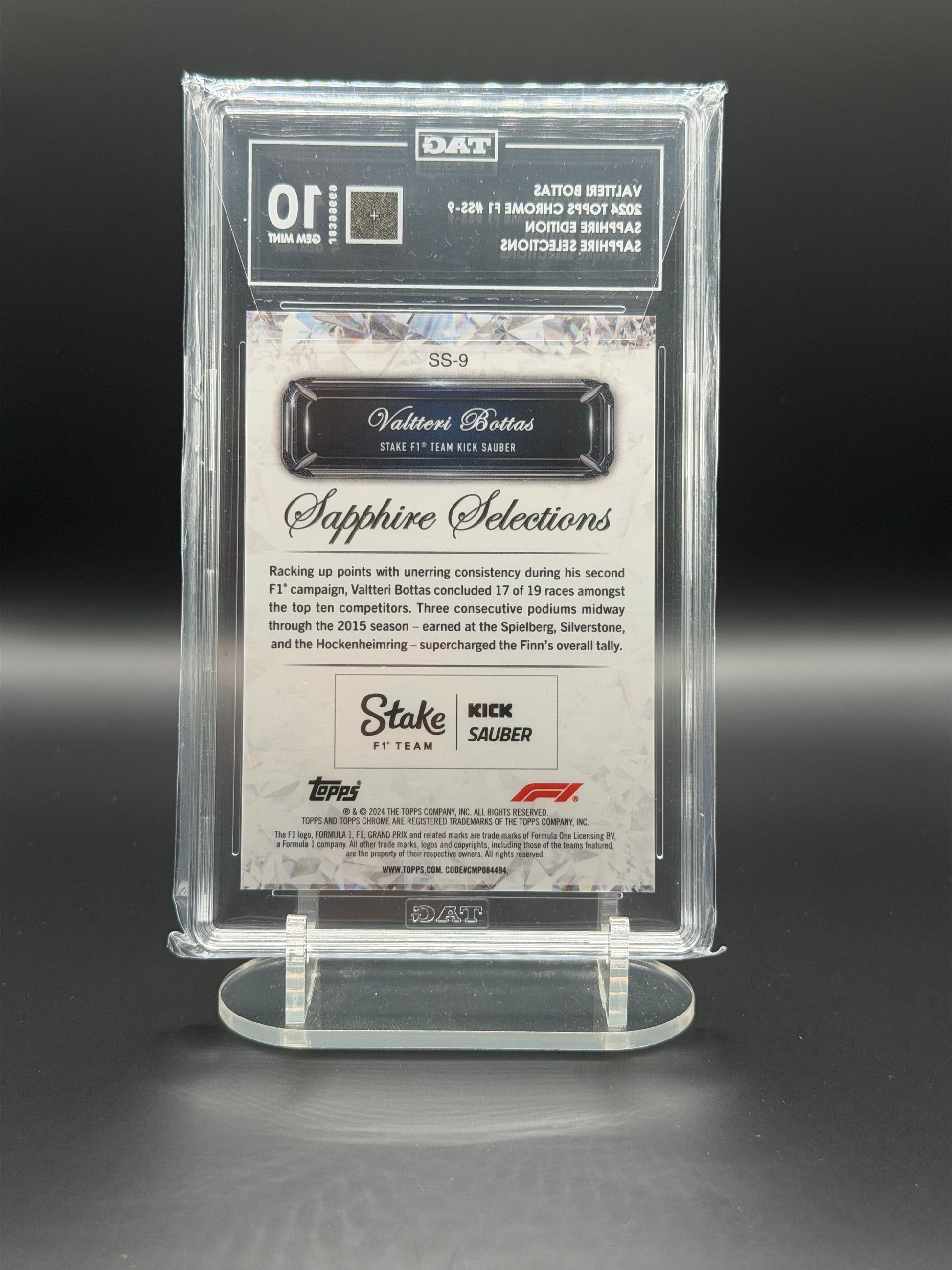 F1 - Valtteri Bottas - Sapphire Selections - TAG 10 - Photo 2