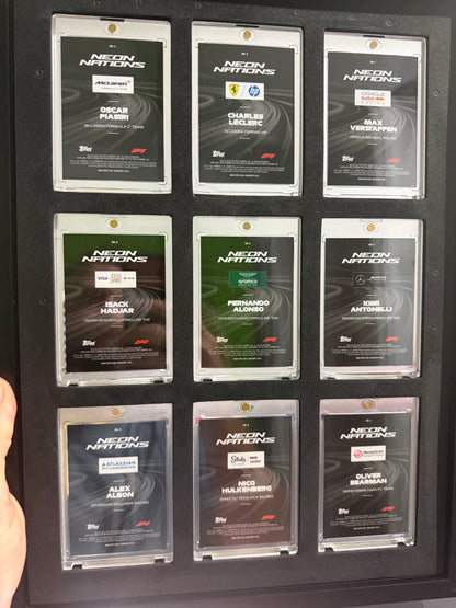 2025 Topps Chrome F1 Neon Nations Complete Set NN1-NN9 Kimi Antonelli Verstappen Piastri - Photo 2