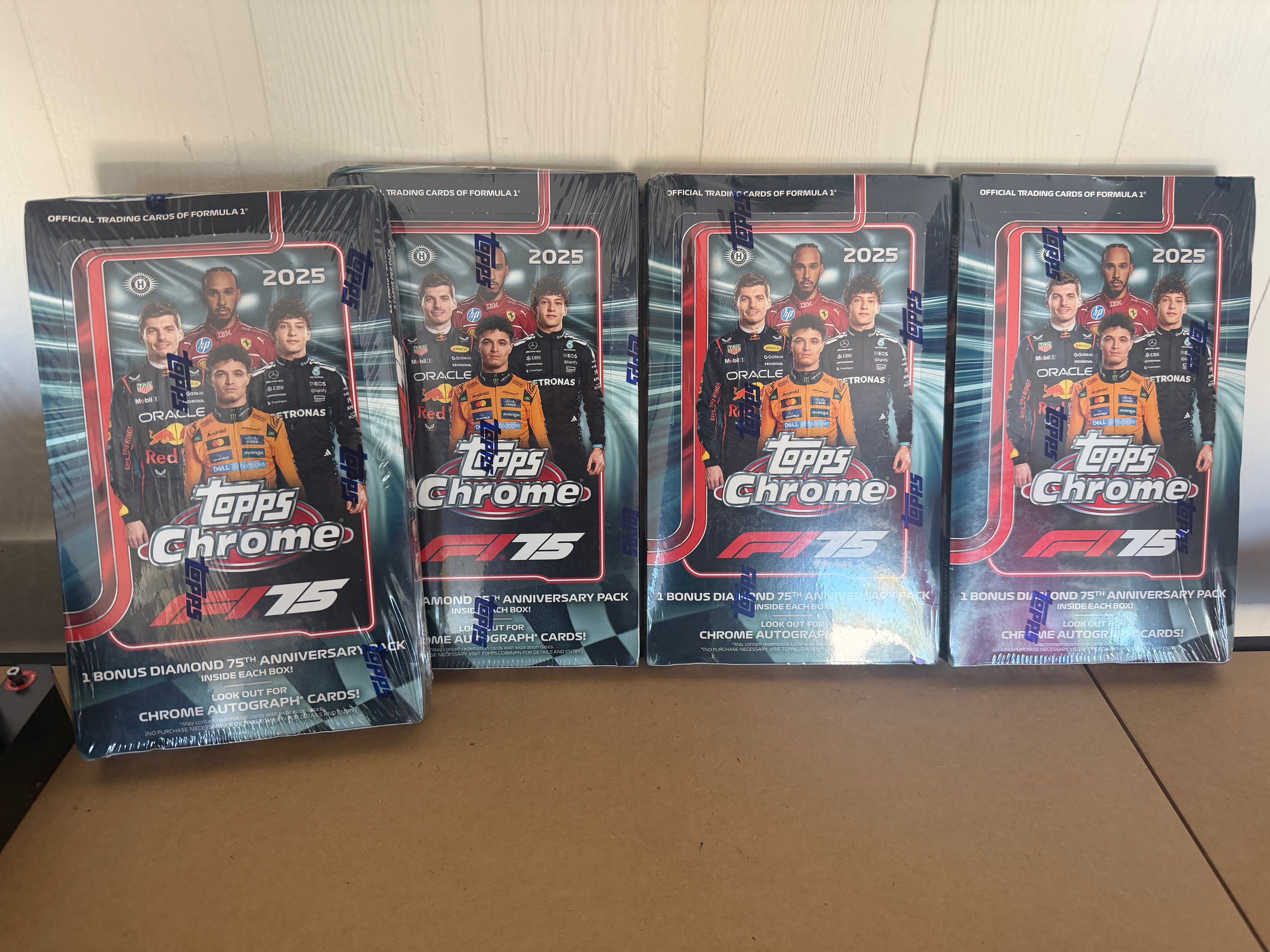 1x F1 2025 Topps Chrome Hobby Box - Ripped live in whatnot