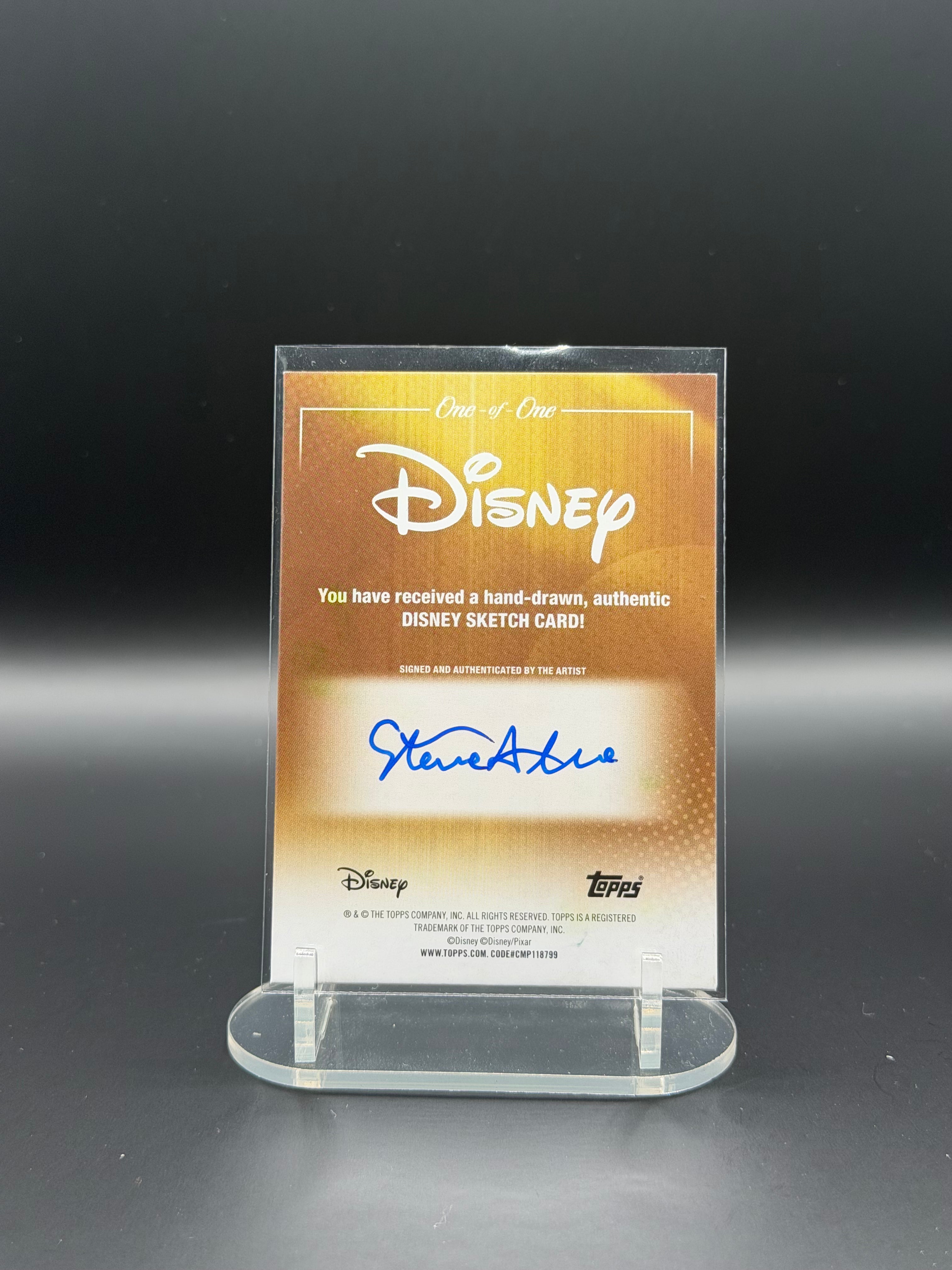 Mowgli Sketch Card 1/1 Autograph - Gold Foil - Jungle Book - Disney Neon