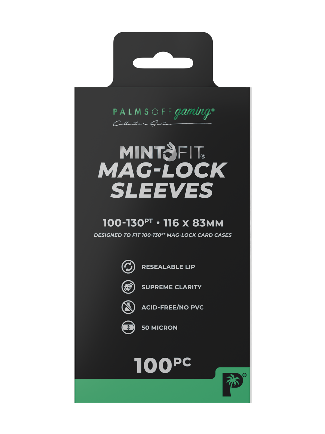 MintFit Mag-Lock Card Case Sleeves (100pt-130pt) - 100pc - Photo 1