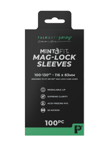 MintFit Mag-Lock Card Case Sleeves (100pt-130pt) - 100pc - Photo 1