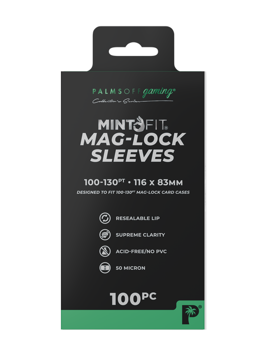 MintFit Mag-Lock Card Case Sleeves (100pt-130pt) - 100pc