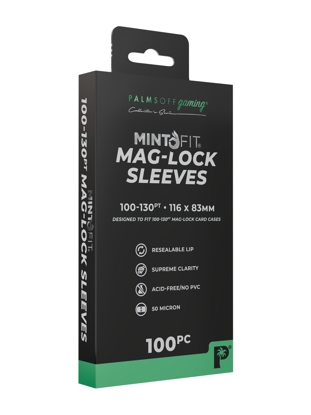 MintFit Mag-Lock Card Case Sleeves (100pt-130pt) - 100pc