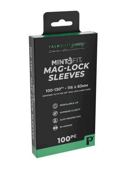 MintFit Mag-Lock Card Case Sleeves (100pt-130pt) - 100pc - Photo 3
