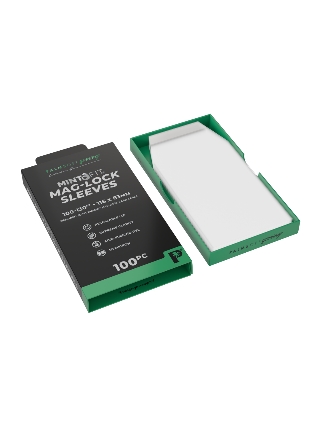MintFit Mag-Lock Card Case Sleeves (100pt-130pt) - 100pc - Photo 2