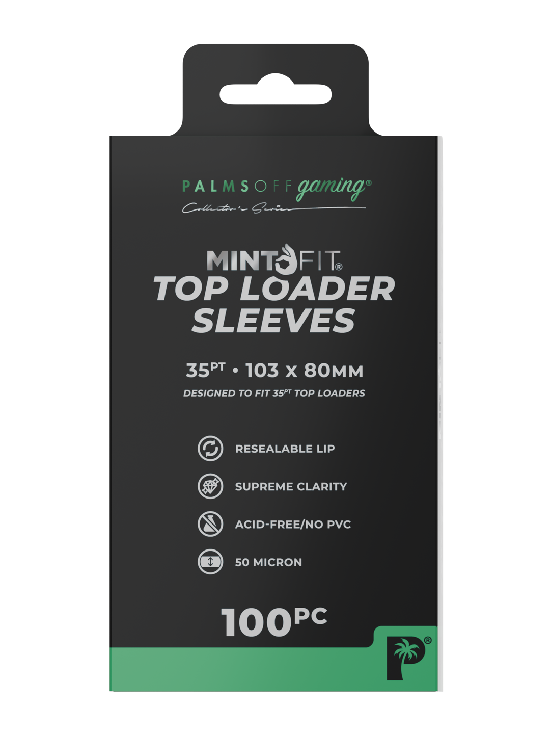 MintFit Top Loader Sleeves - 35pt - 100pc - Photo 1