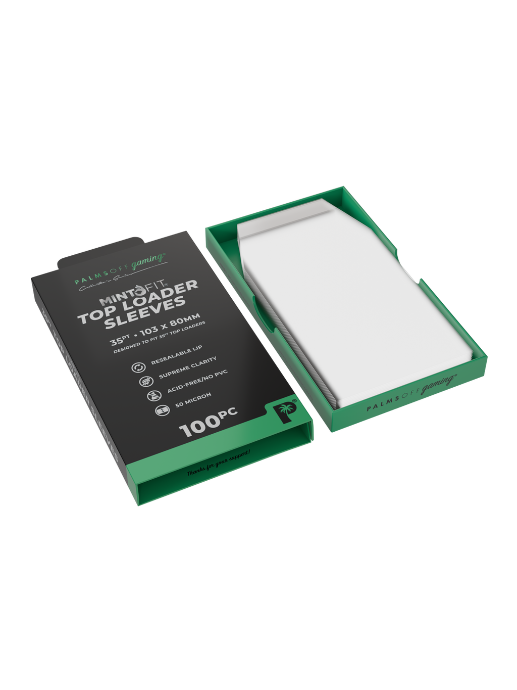 MintFit Top Loader Sleeves - 35pt - 100pc