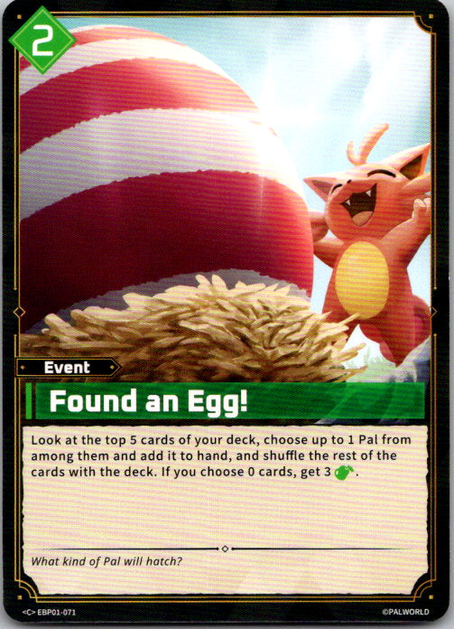 Palworld - C - EBP01-071 - Found an Egg