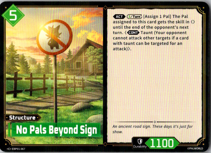 Palworld - C - EBP01-067 - No Pals Beyond Sign