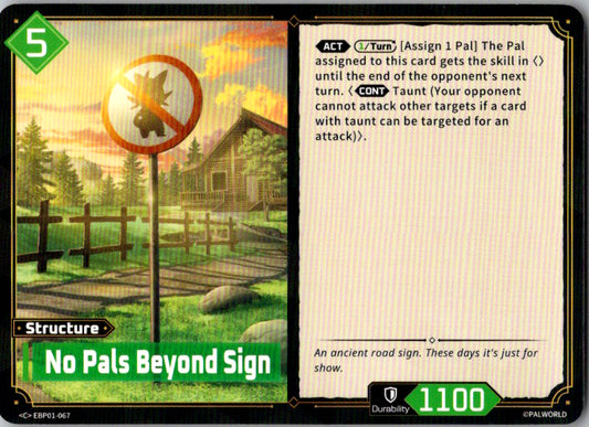 Palworld - C - EBP01-067 - No Pals Beyond Sign