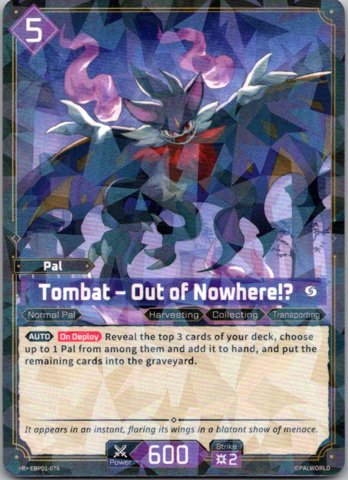 Palworld - R Holo - EBP01-076 - Tombat - Out of Nowhere!?
