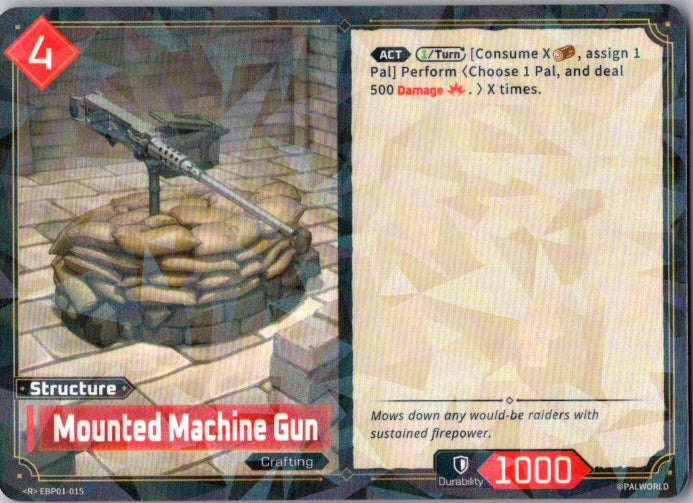 Palworld - R Holo - EBP01-015 - Mounted Machine Gun