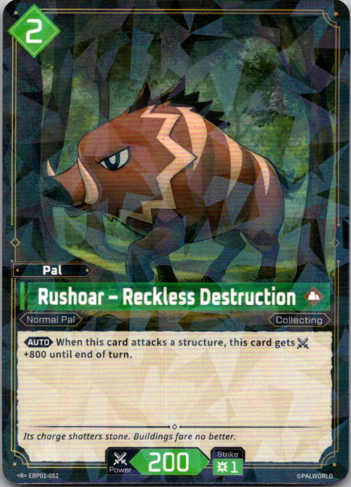 Palworld - R Holo - EBP01-052 - Rushoar - Reckless Destruction