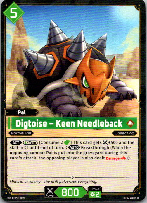 Palworld - U - BP01-059 - Digtoise — Keen Needleback