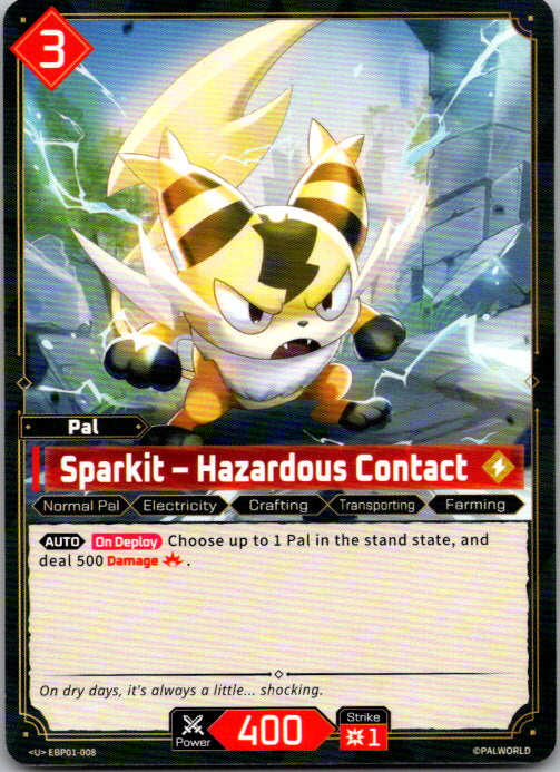 Palworld - U - BP01-008 - Sparkit — Hazardous Contact