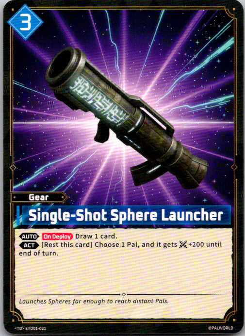 Palworld - TD - ETD01-021 - Single-Shot Sphere Launcher
