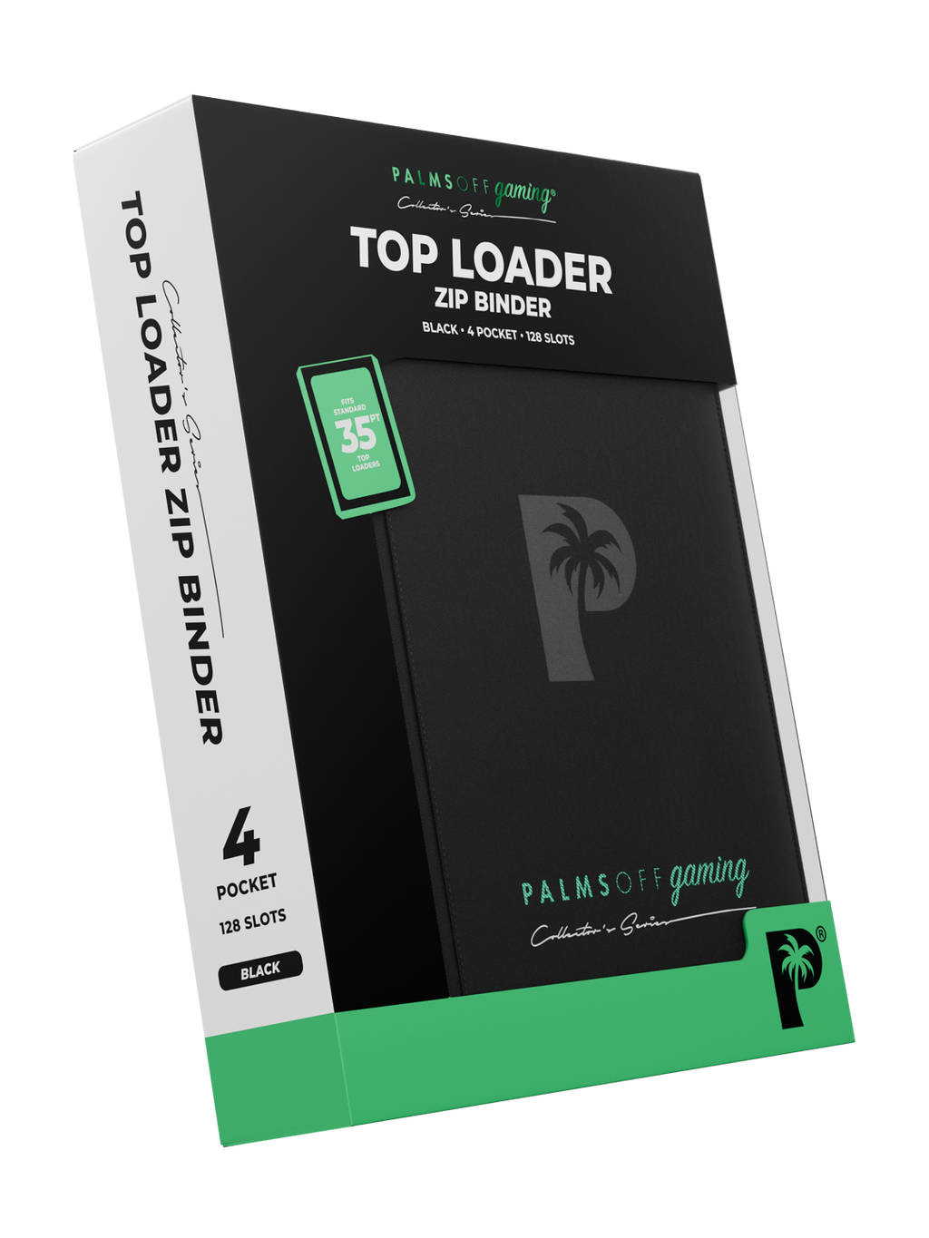 Collector's Series Top Loader Zip Binder - 4 Pocket - Black