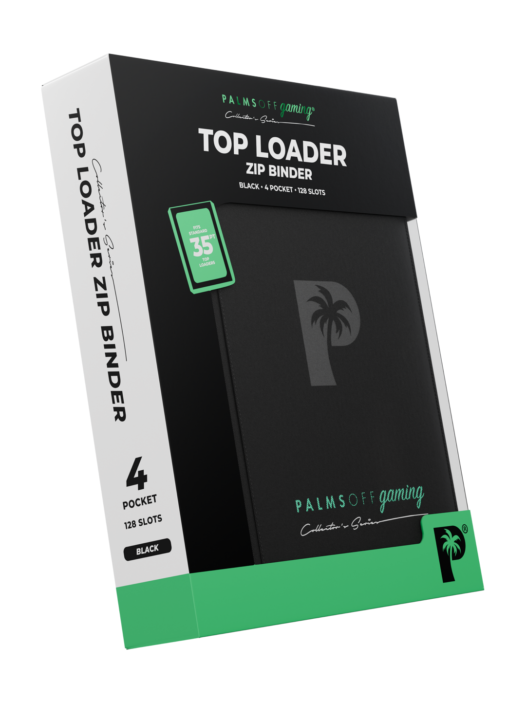Collector's Series Top Loader Zip Binder - 4 Pocket - Black - Photo 6