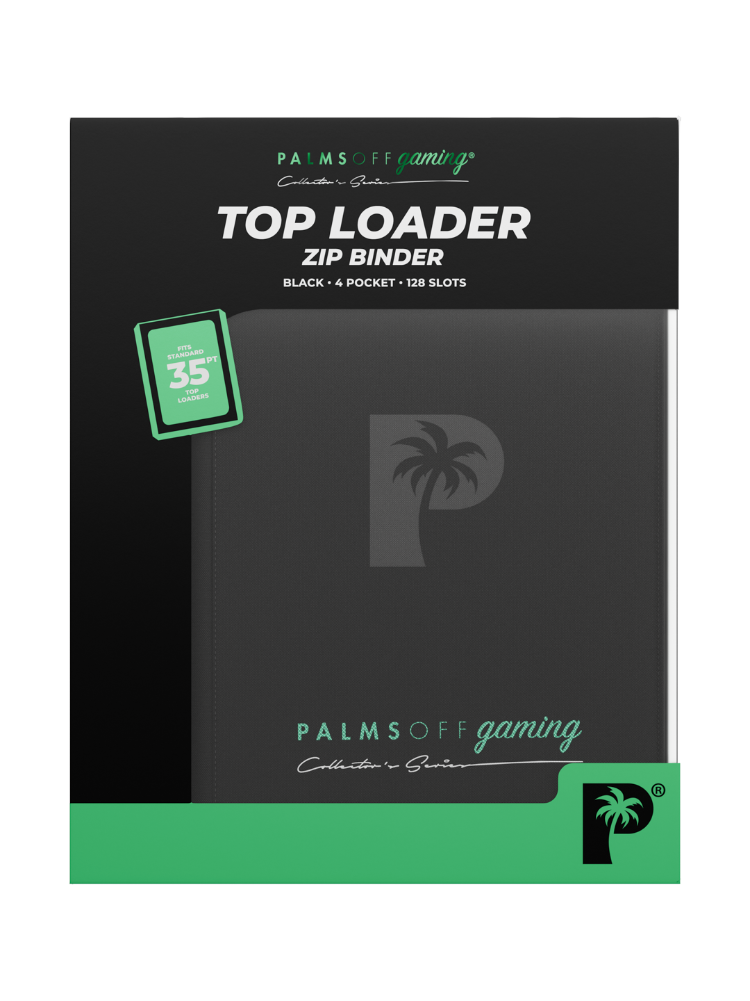 Collector's Series Top Loader Zip Binder - 4 Pocket - Black - Photo 1