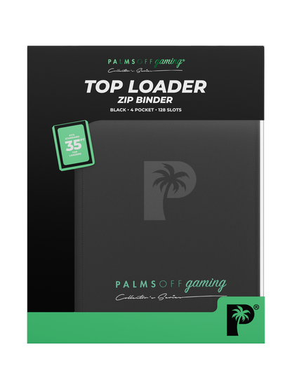 Collector's Series Top Loader Zip Binder - 4 Pocket - Black - Photo 1