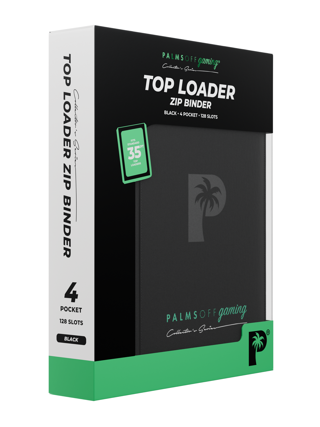 Collector's Series Top Loader Zip Binder - 4 Pocket - Black - Photo 5