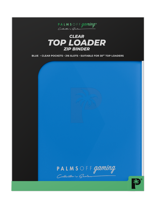 Collector's Series Top Loader Zip Binder - 9 Pocket - Blue