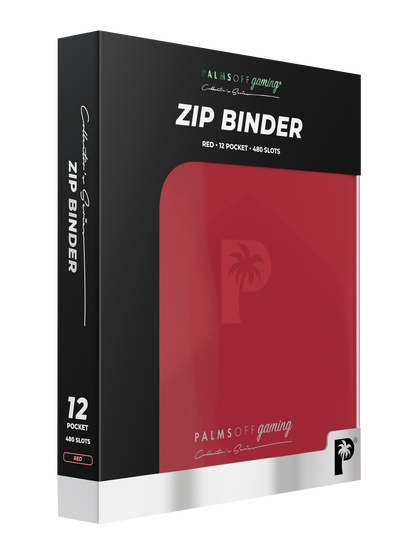 Collector's Series 12 Pocket Zip Binder - Red