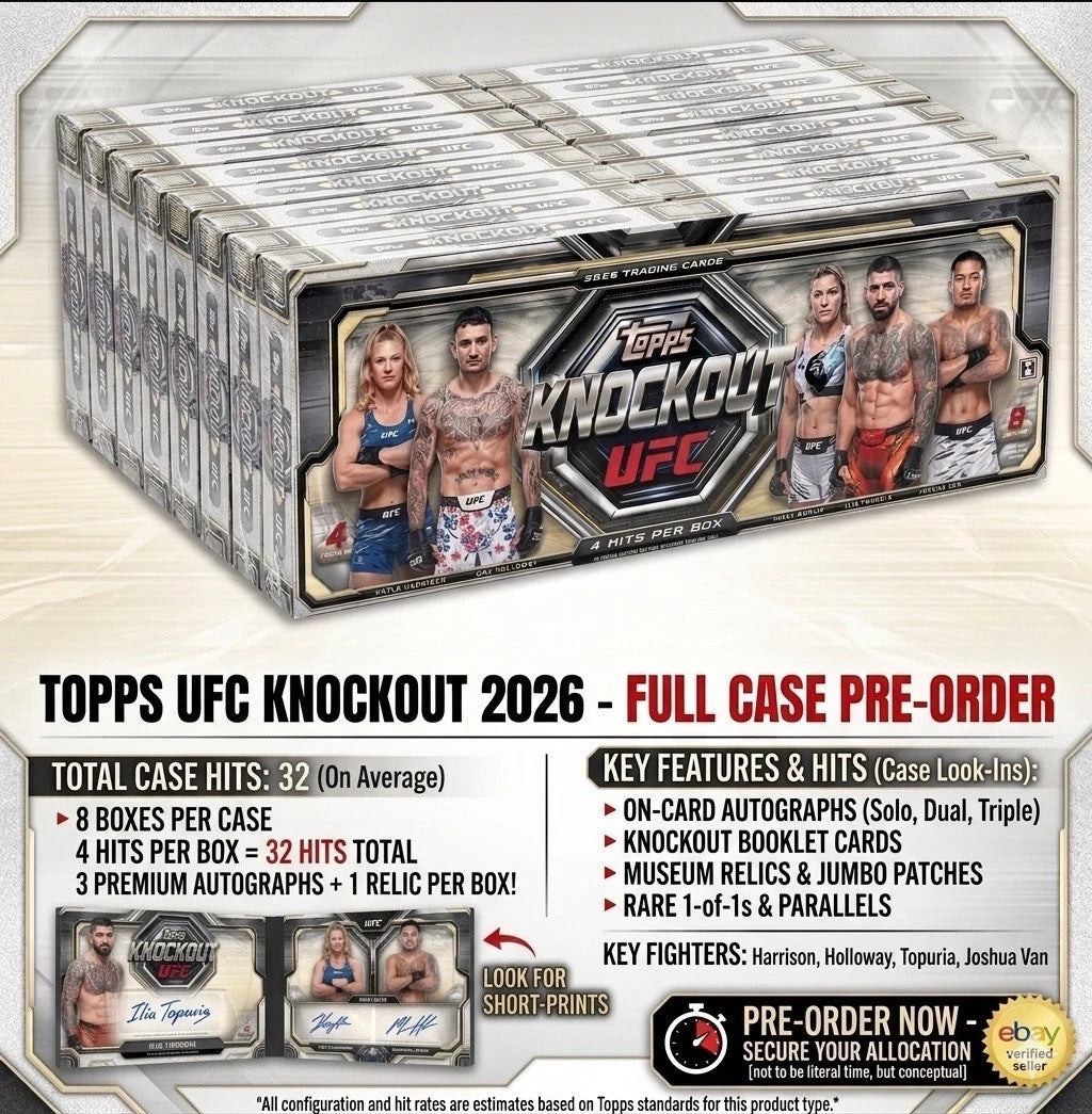 2026 Topps Knockout UFC - SEALED CASE (Pre-Order)
